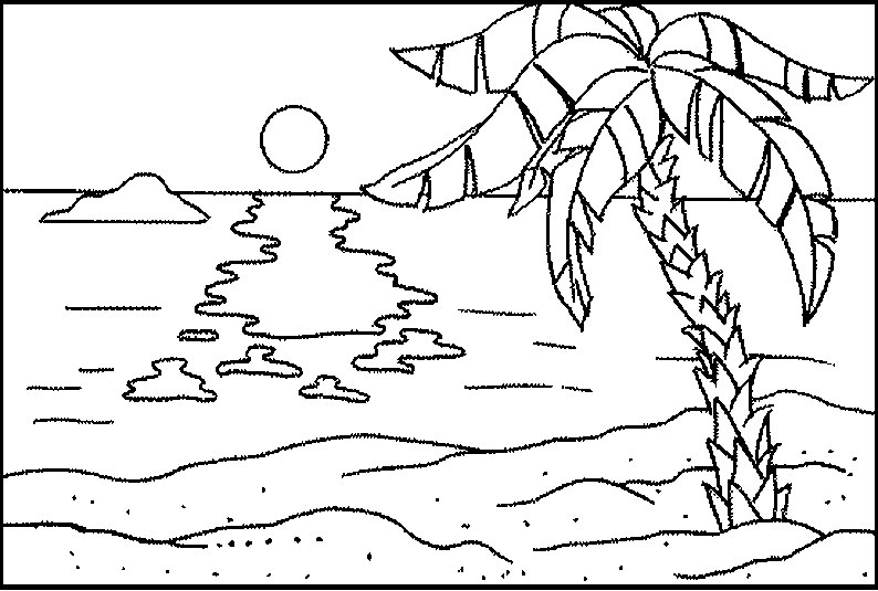 beach coloring pages kids