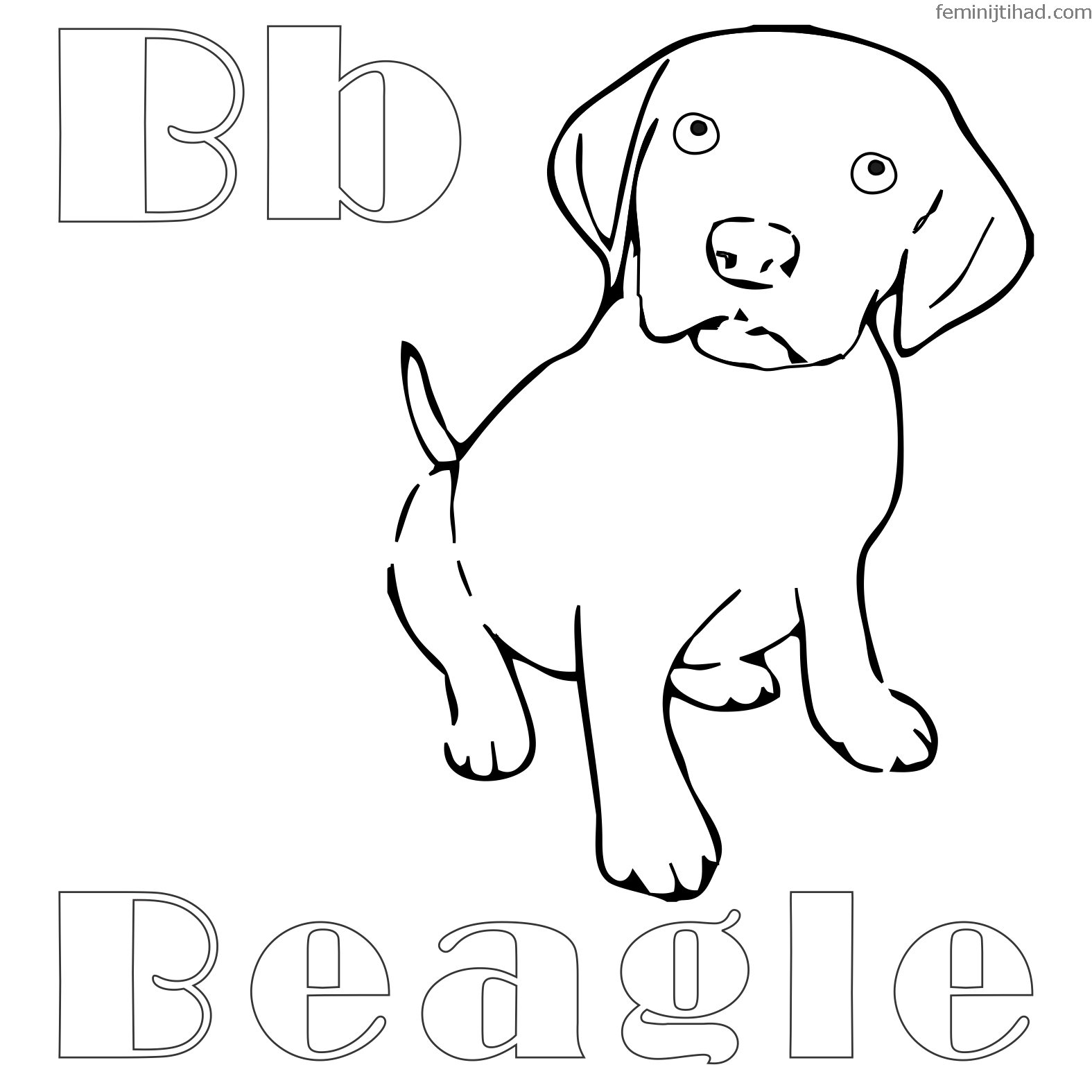 beagle coloring pages for kids