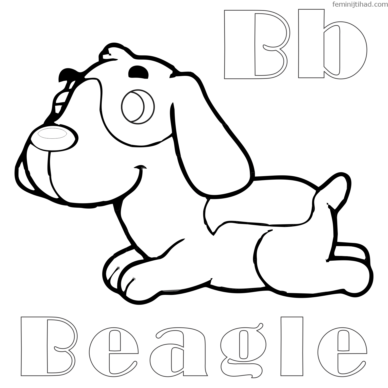 beagle coloring pages for preschooler
