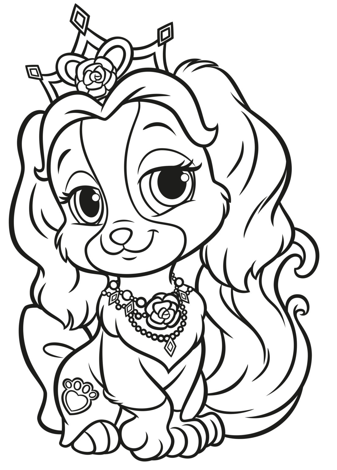 Beautiful Palace Pets Coloring Pages Pdf To Print - Coloringfolder.com