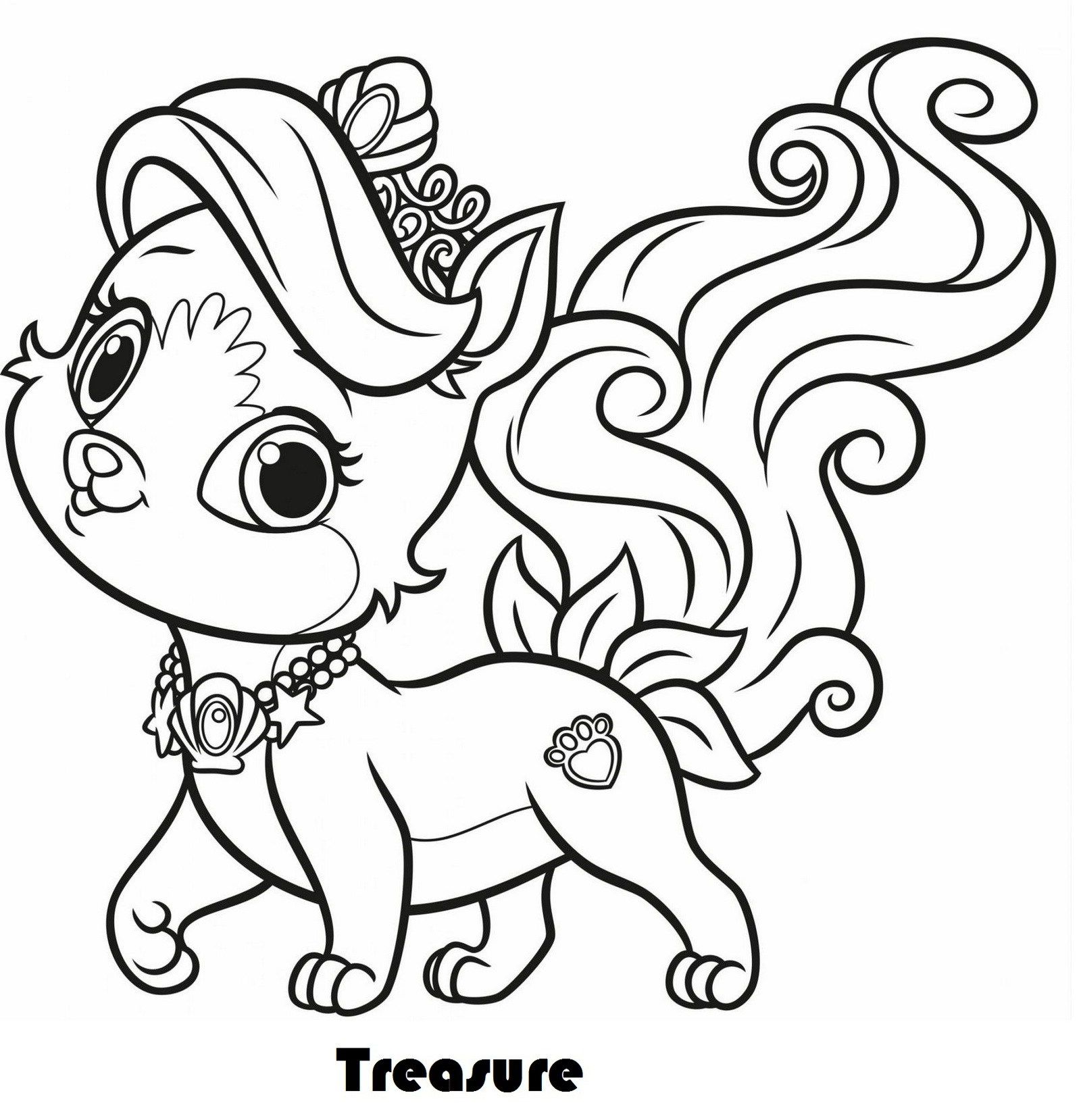 palace pets coloring pages treasure