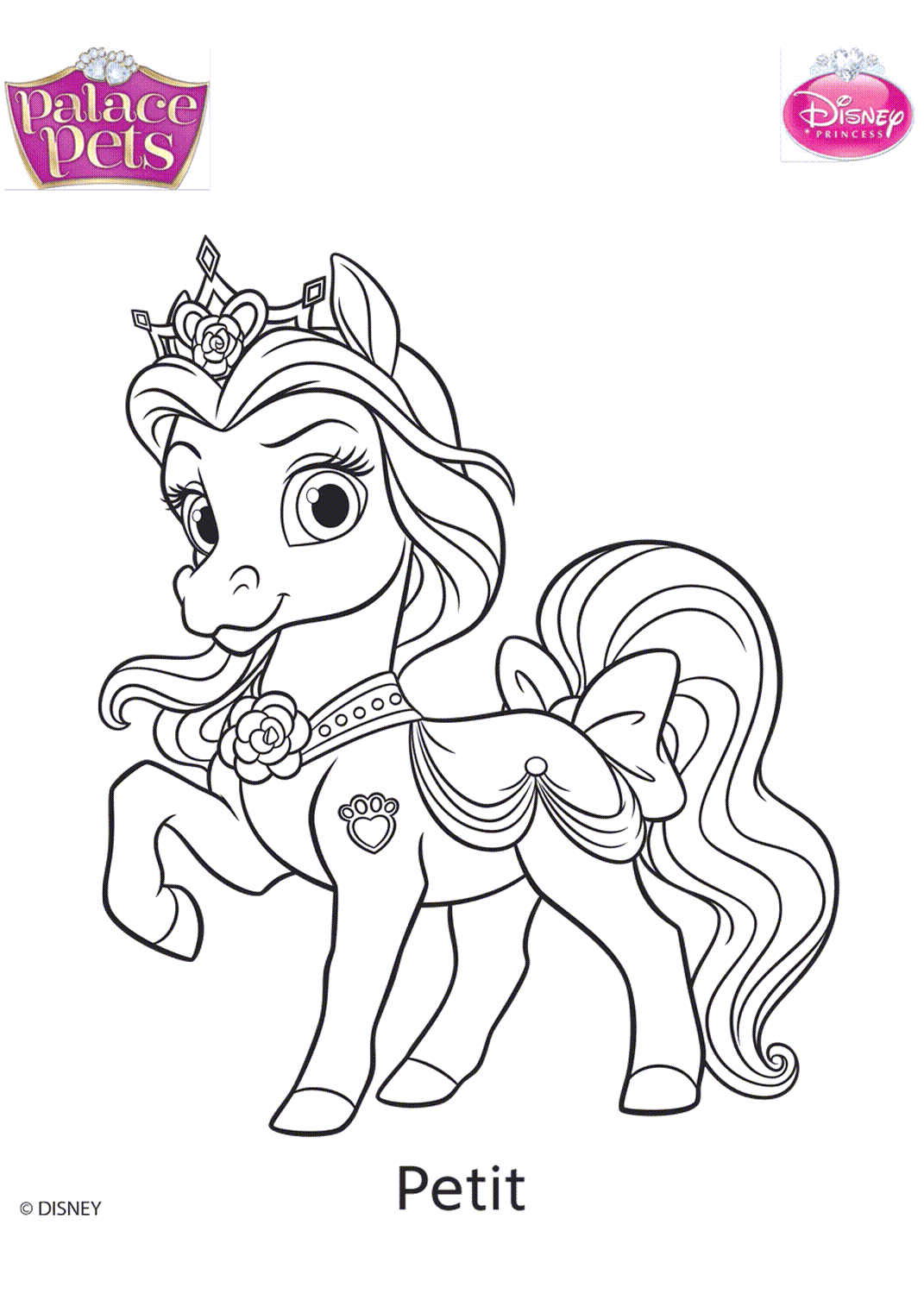 palace pets free coloring pages