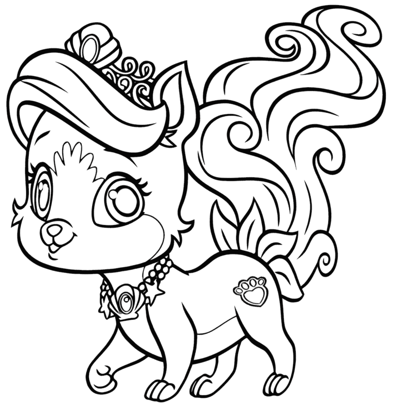 Beautiful Palace Pets Coloring Pages Pdf To Print - Coloringfolder.com