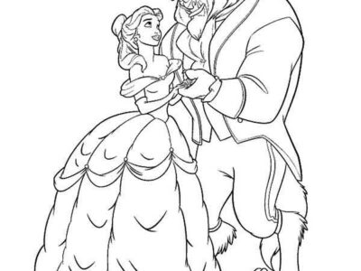 beauty and the beast castle coloring pages