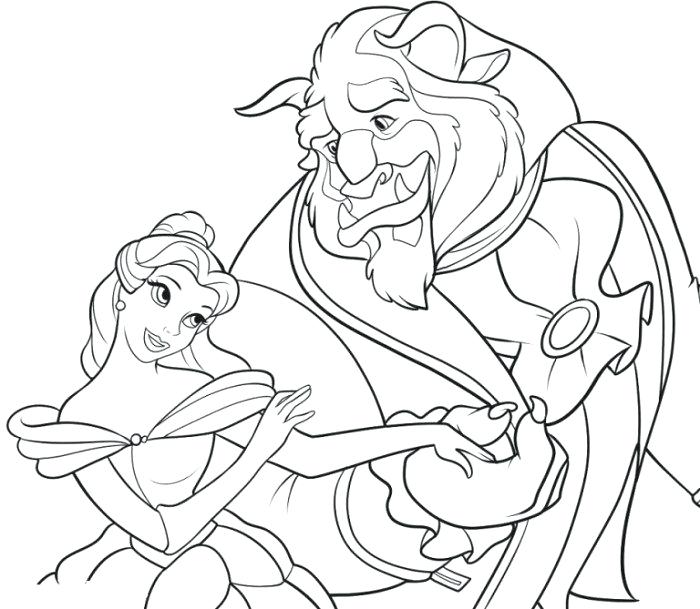 beauty and the beast coloring pages rose