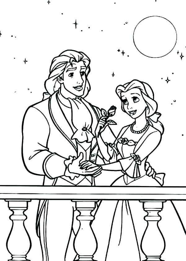 beauty and the beast printable coloring pages