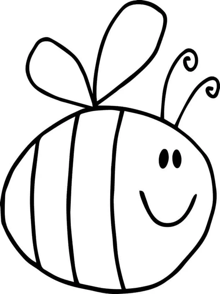 Bee Coloring Pages PDF For Kids - Coloringfolder.com