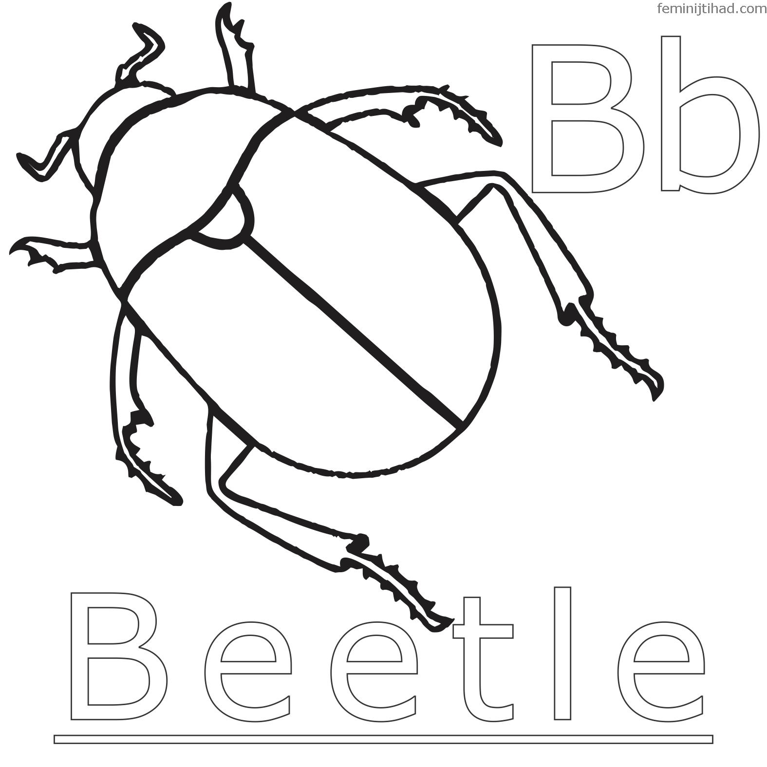 beetle bug coloring page