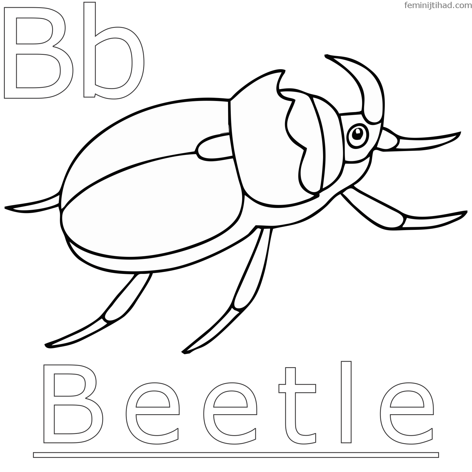 beetle coloring pages free