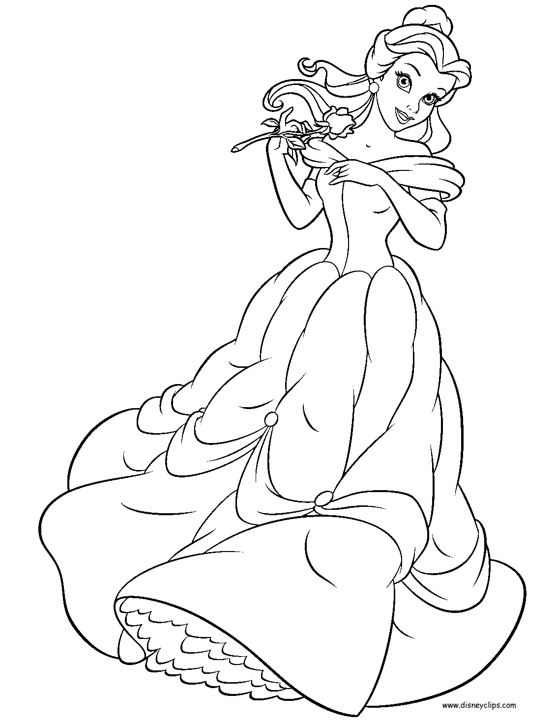 belle coloring pages disney