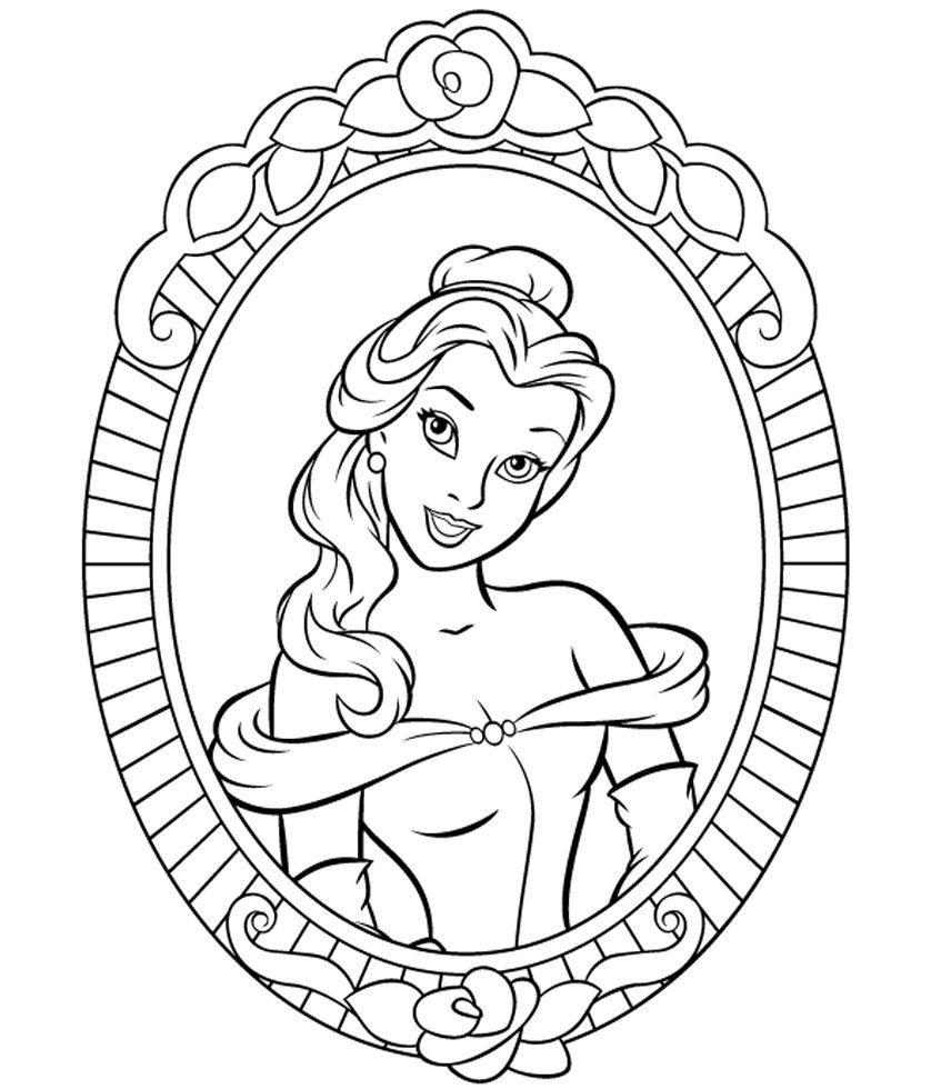 belle coloring pages free