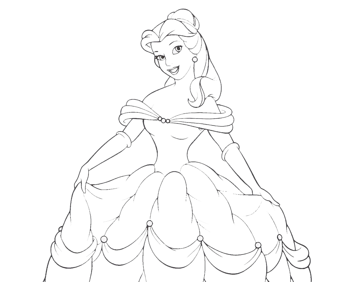 belle coloring pages to print