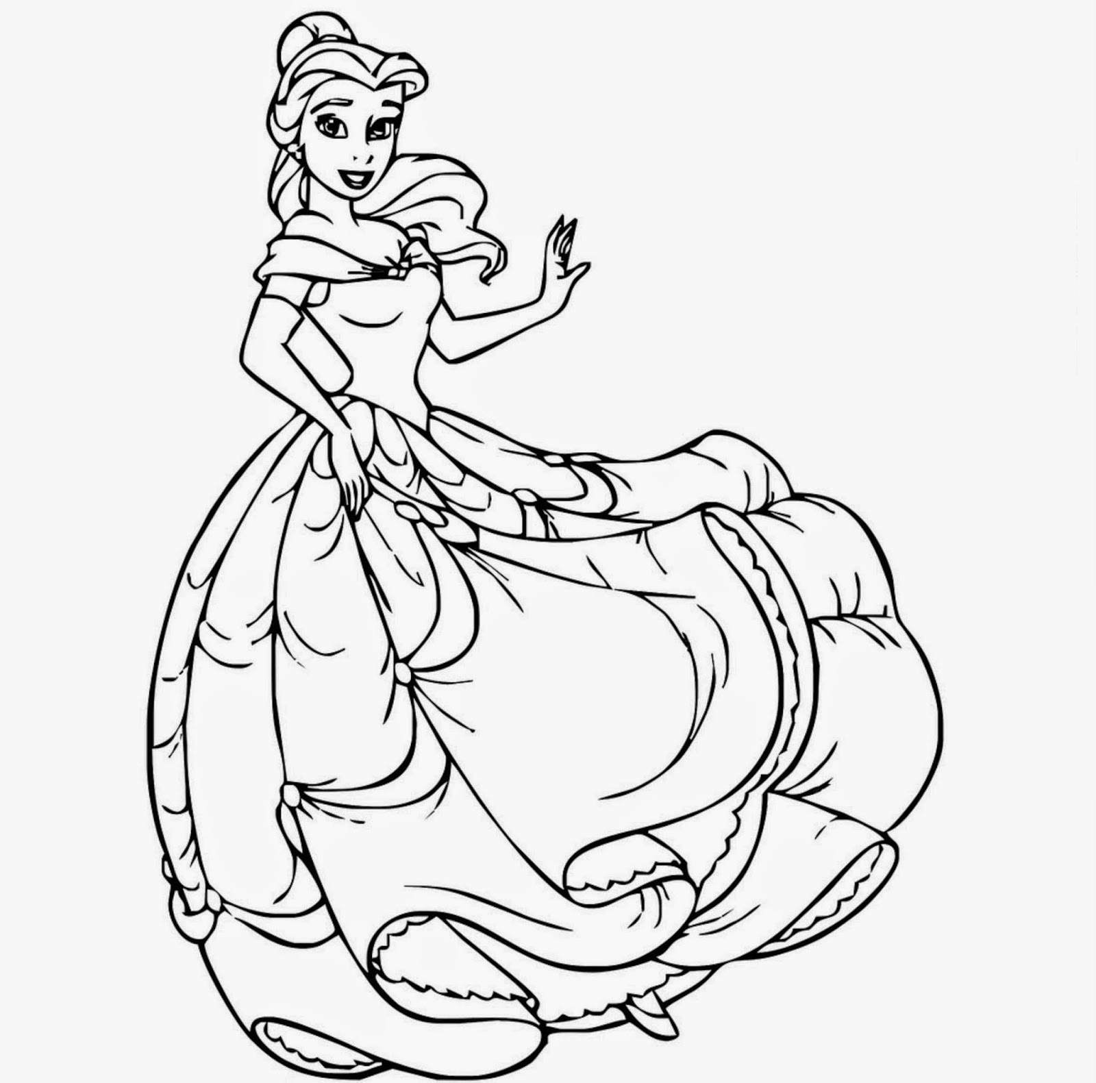 belle disney coloring pages