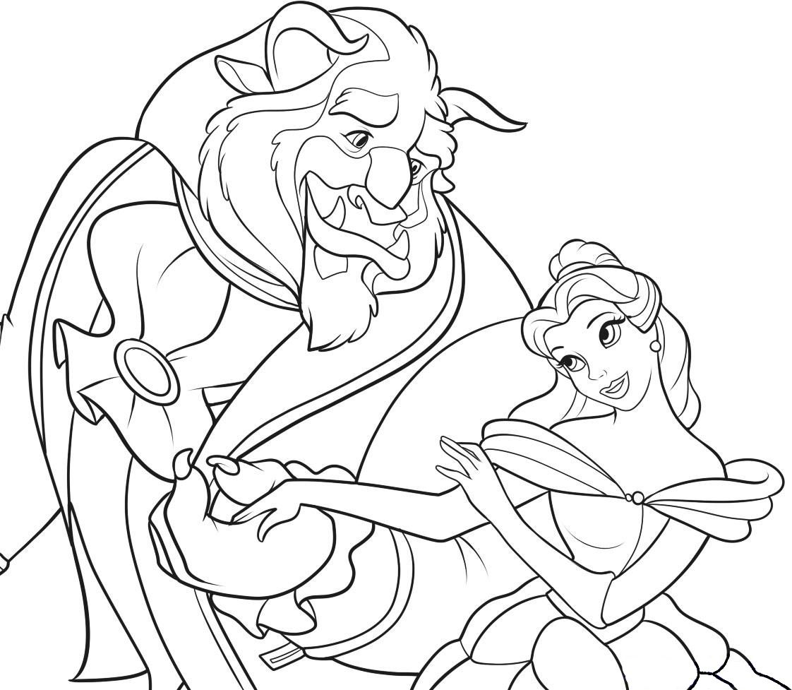 belle from beauty and the beast coloring pages