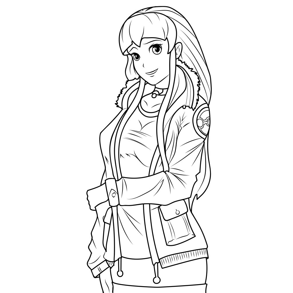 anime girl coloring pages printable