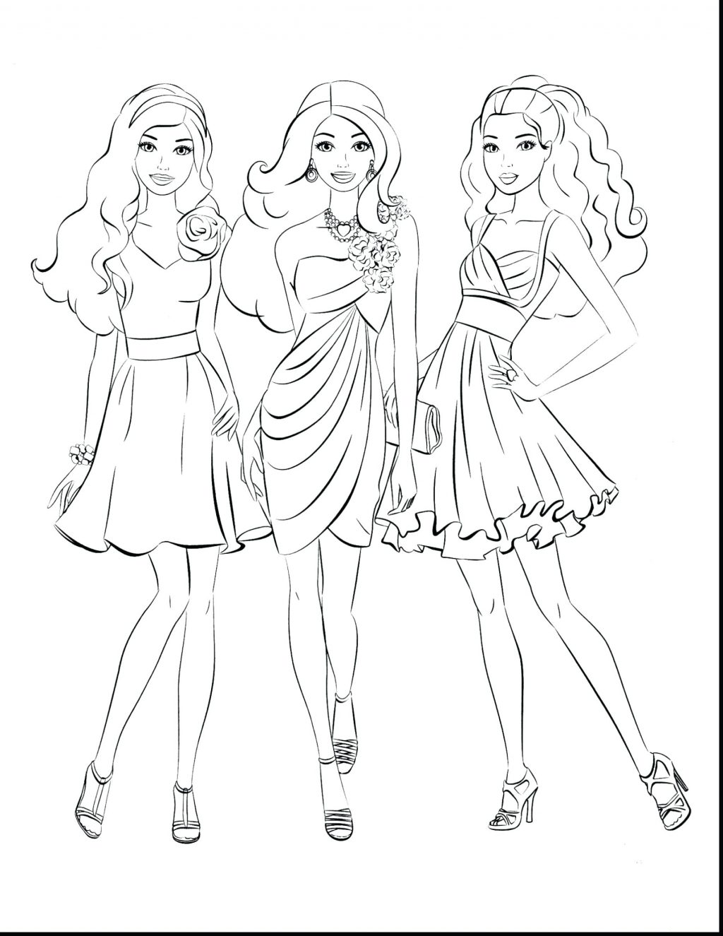 3 sporty best friend coloring pages
