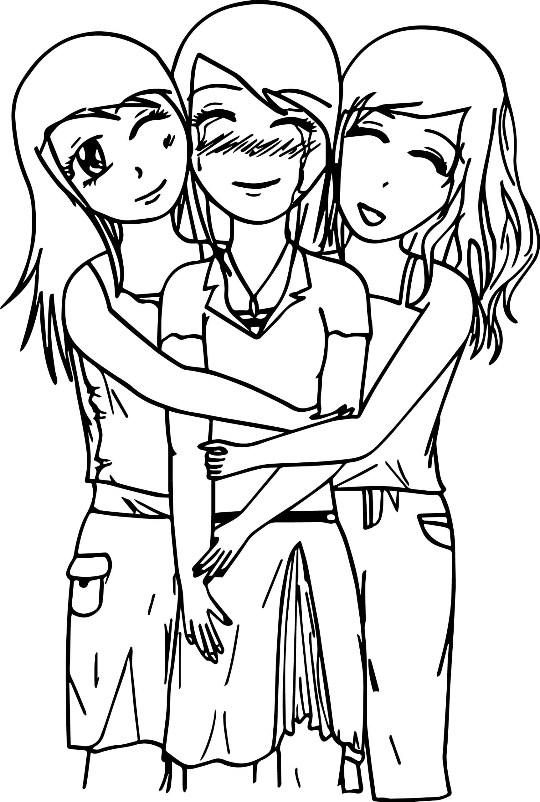 best friend coloring pages for teenage girls