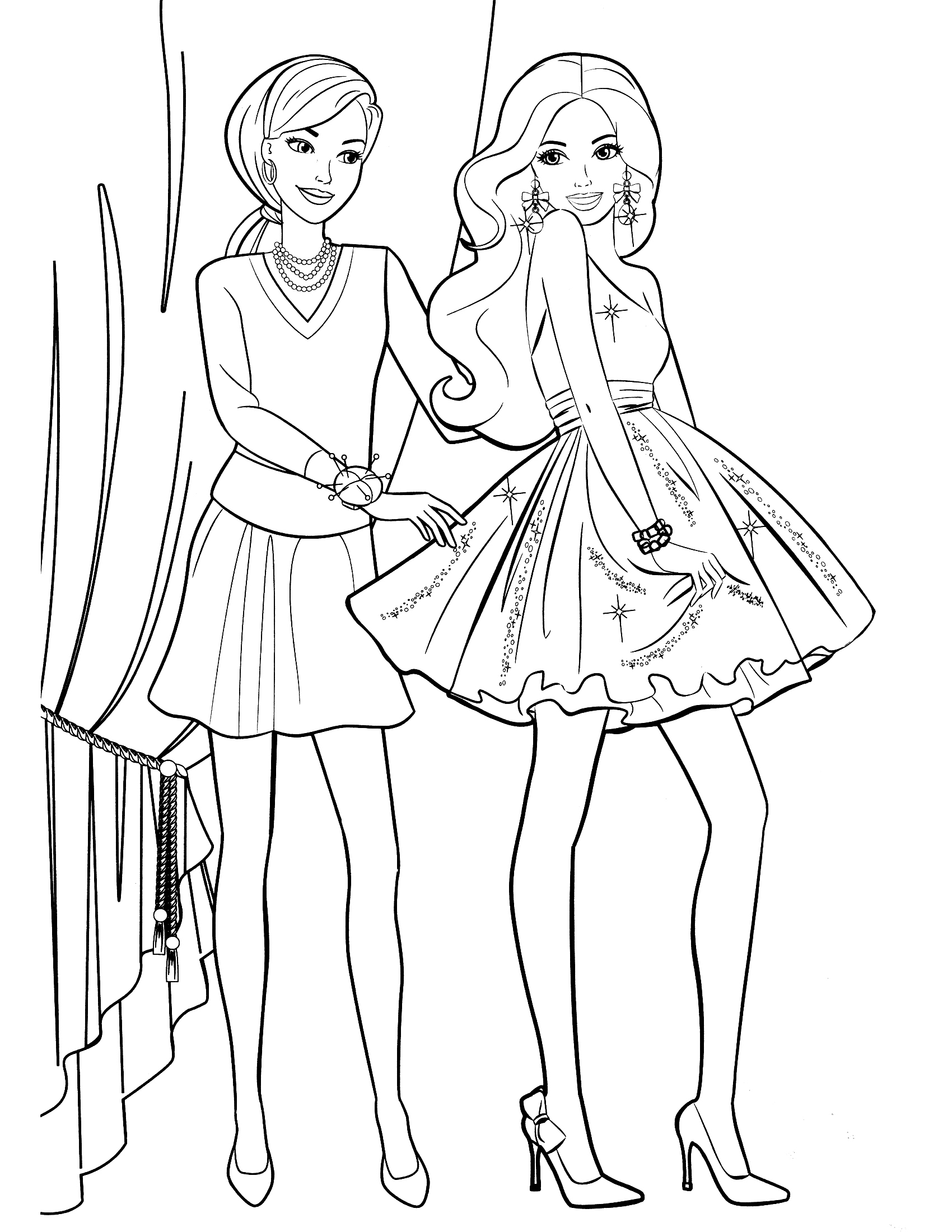 best friend coloring pages to print barbie with best friend coloring pages | color pages to print