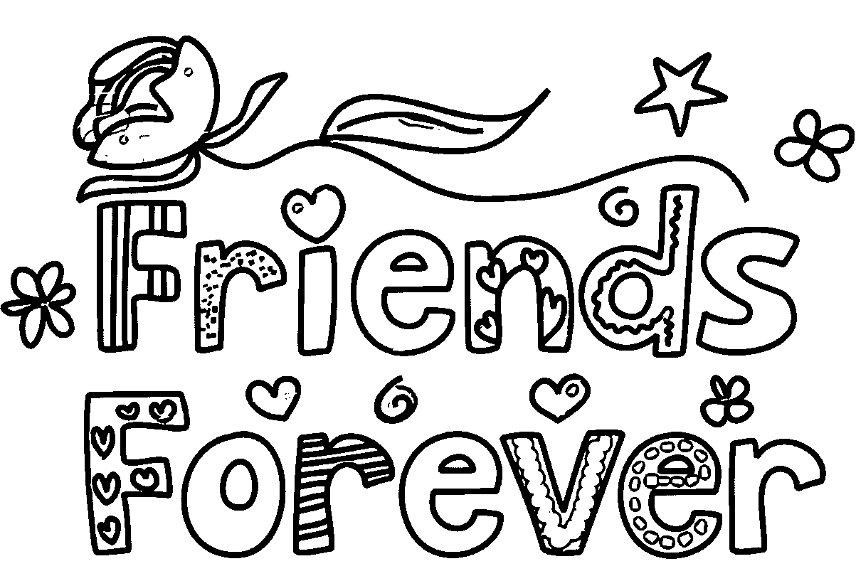 best friend forever coloring pages