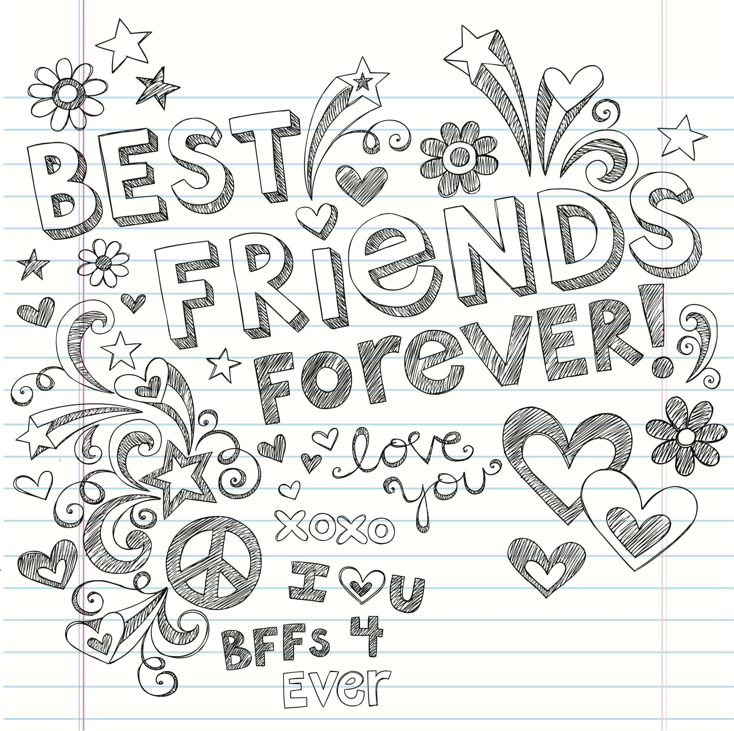 best friend quote coloring pages