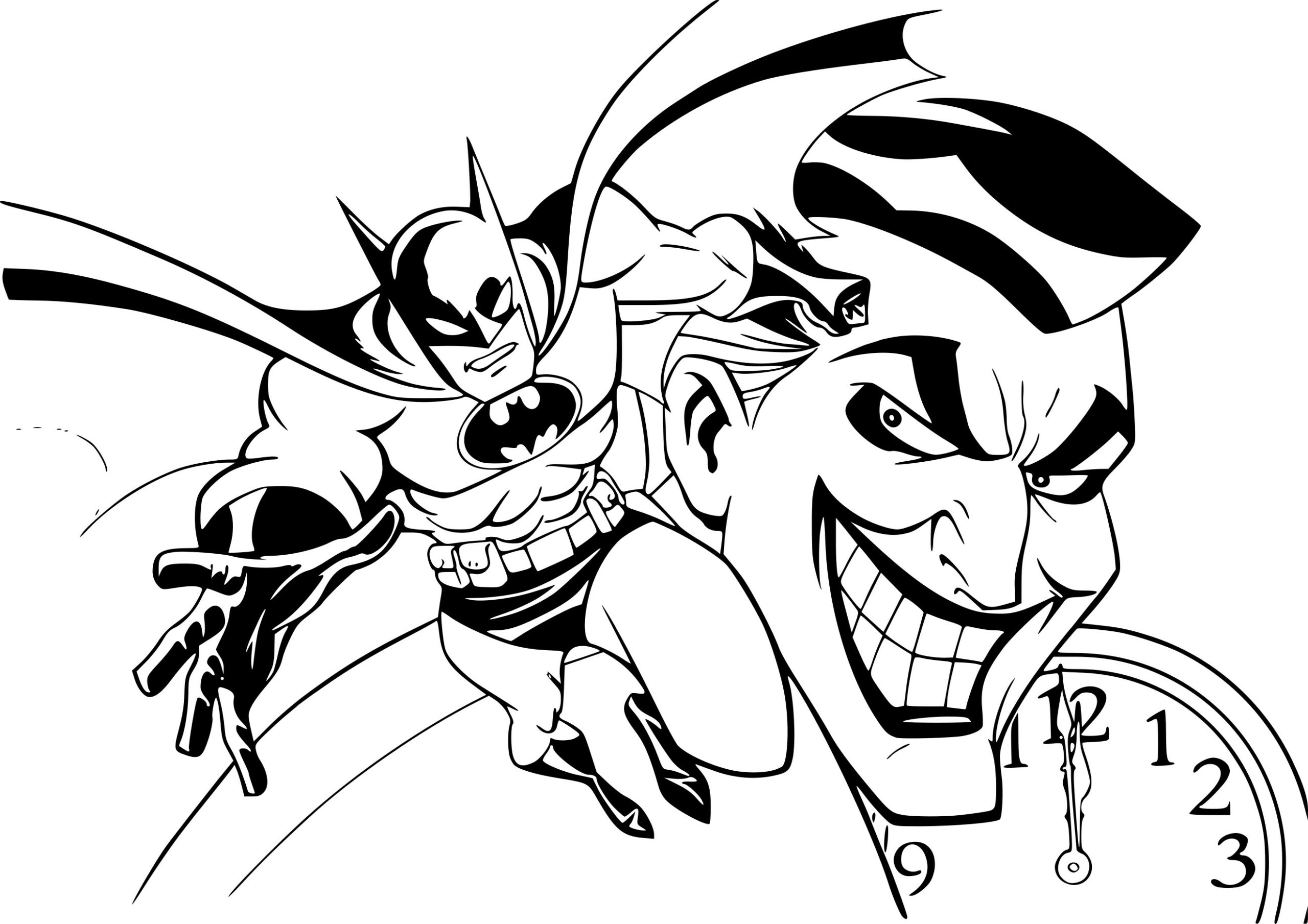 batman joker coloring pages