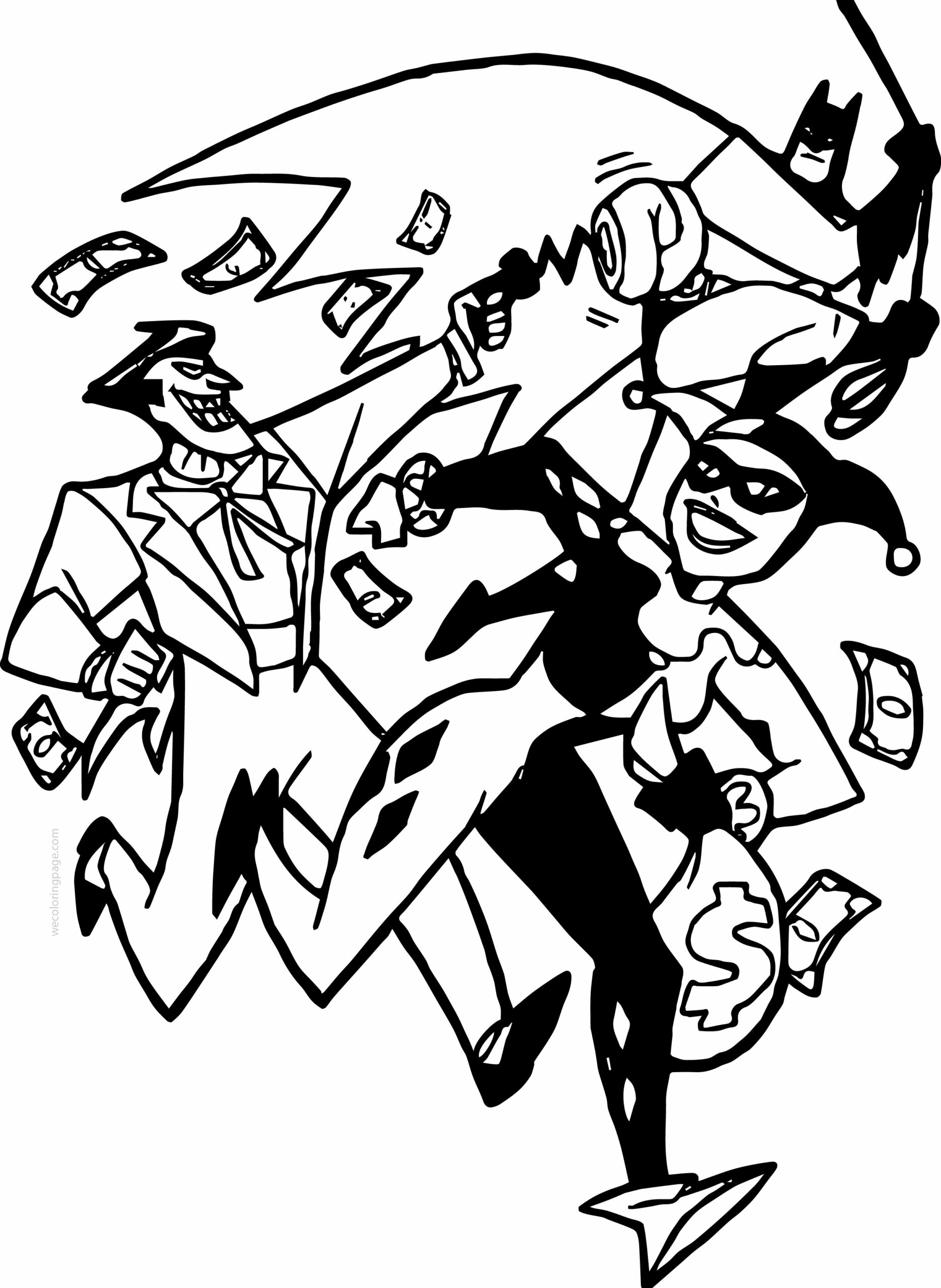 harley quinn and joker coloring pages