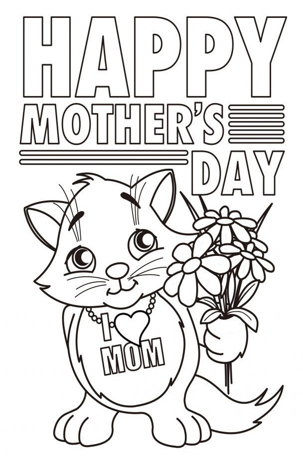 coloring pages mom