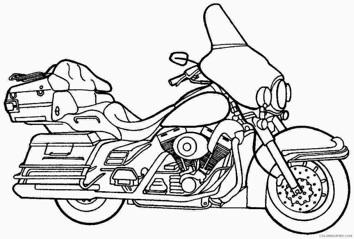 police motorcycle coloring pages