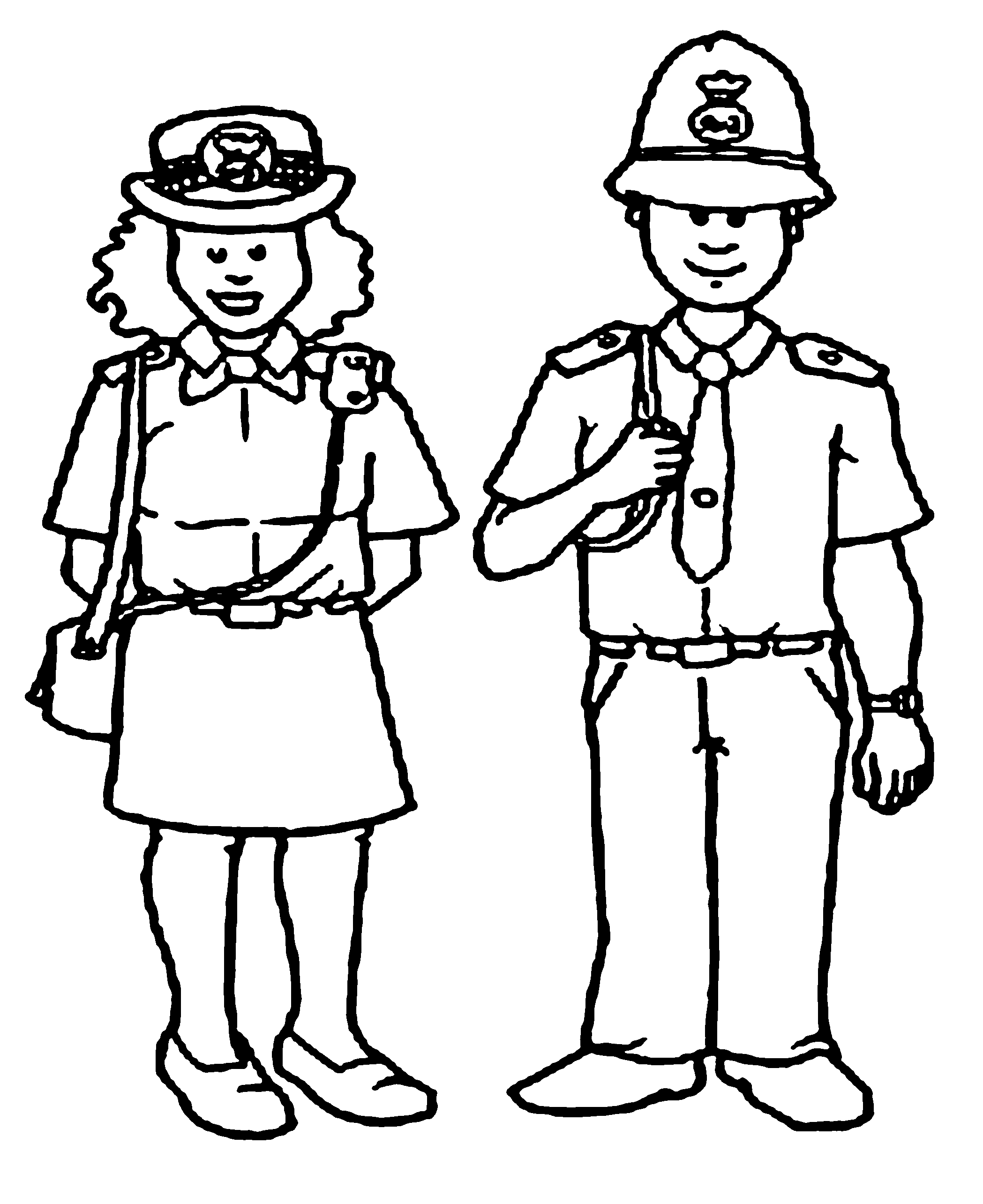 police officer coloring pages