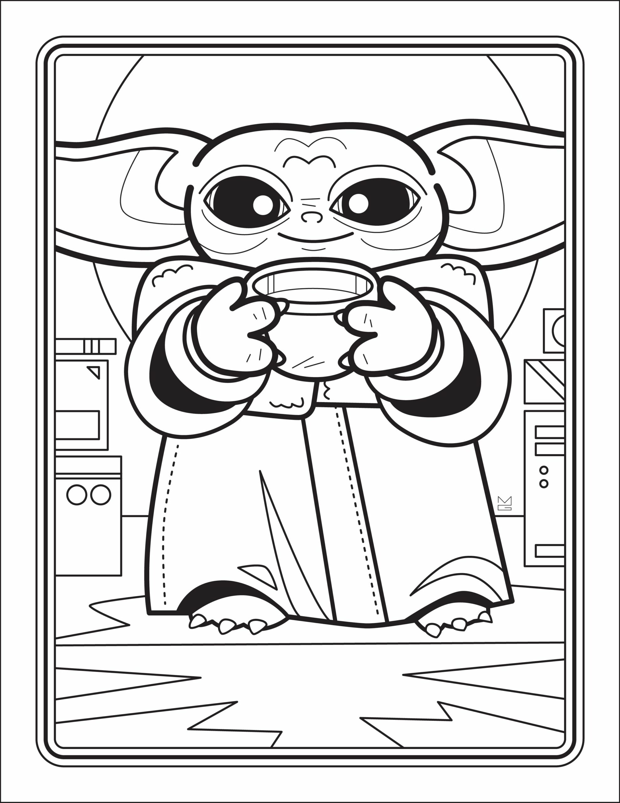 coloring pages of yoda