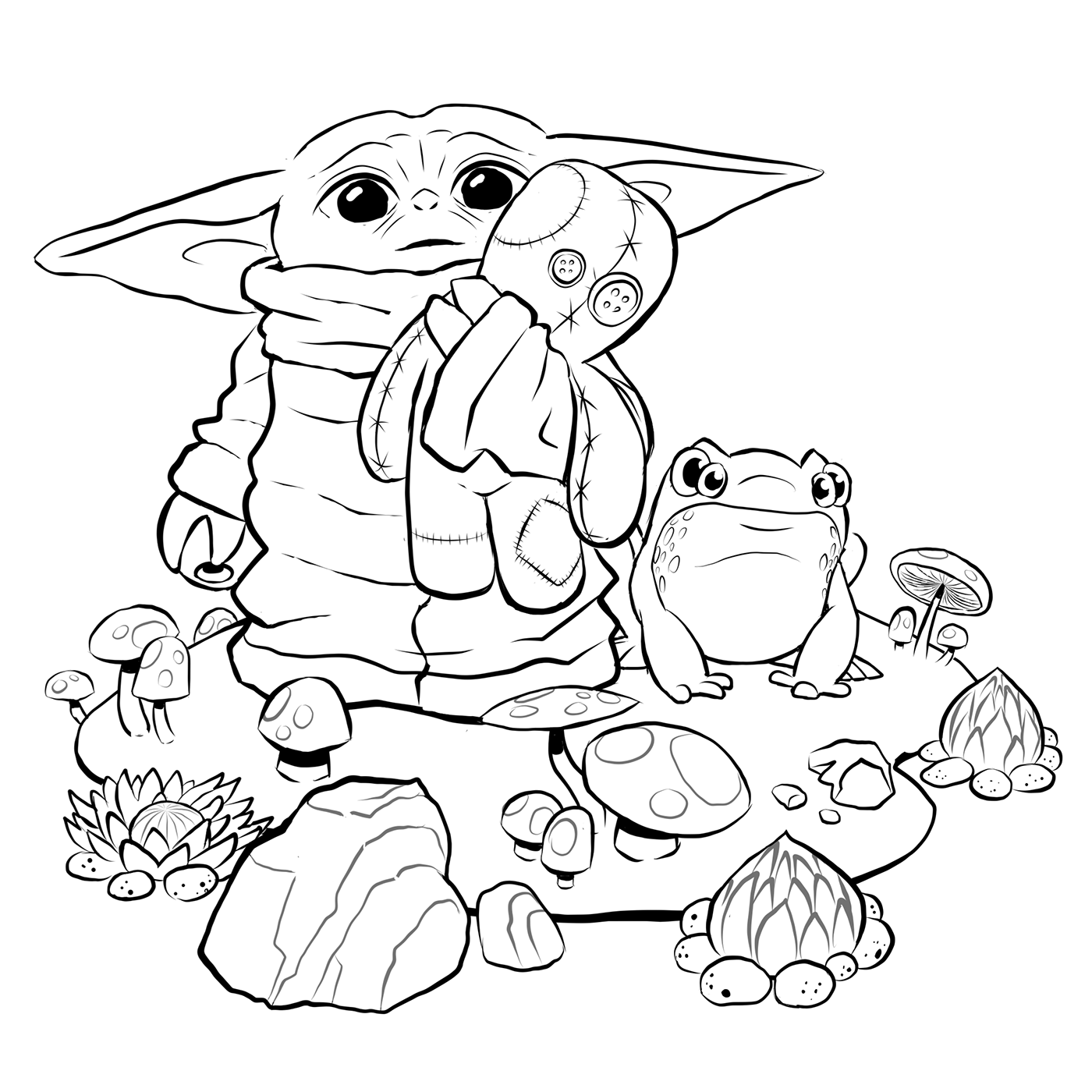 coloring pages yoda