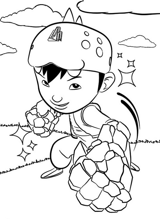 bestboboiboy coloring page in action