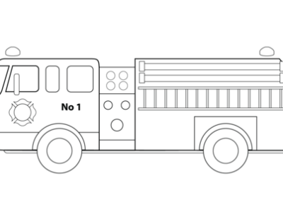 big fire truck coloring page
