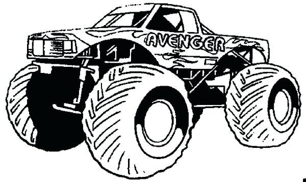 big monster truck coloring pages