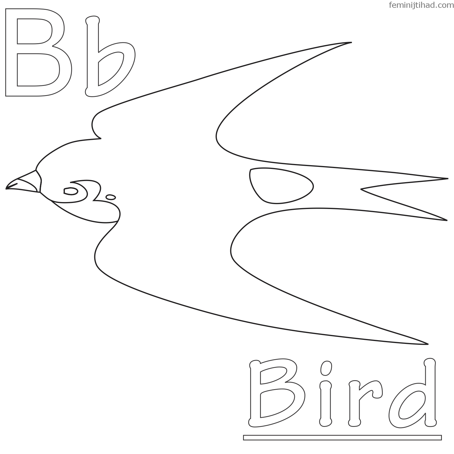 bird in flight coloring page