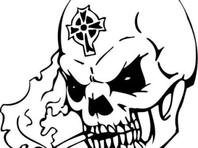 blank skull coloring pages
