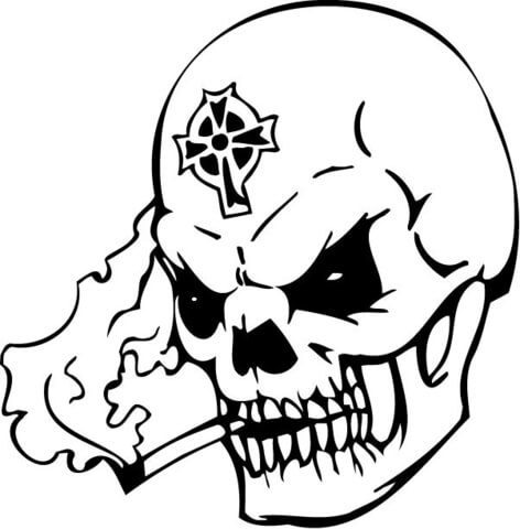 blank skull coloring pages