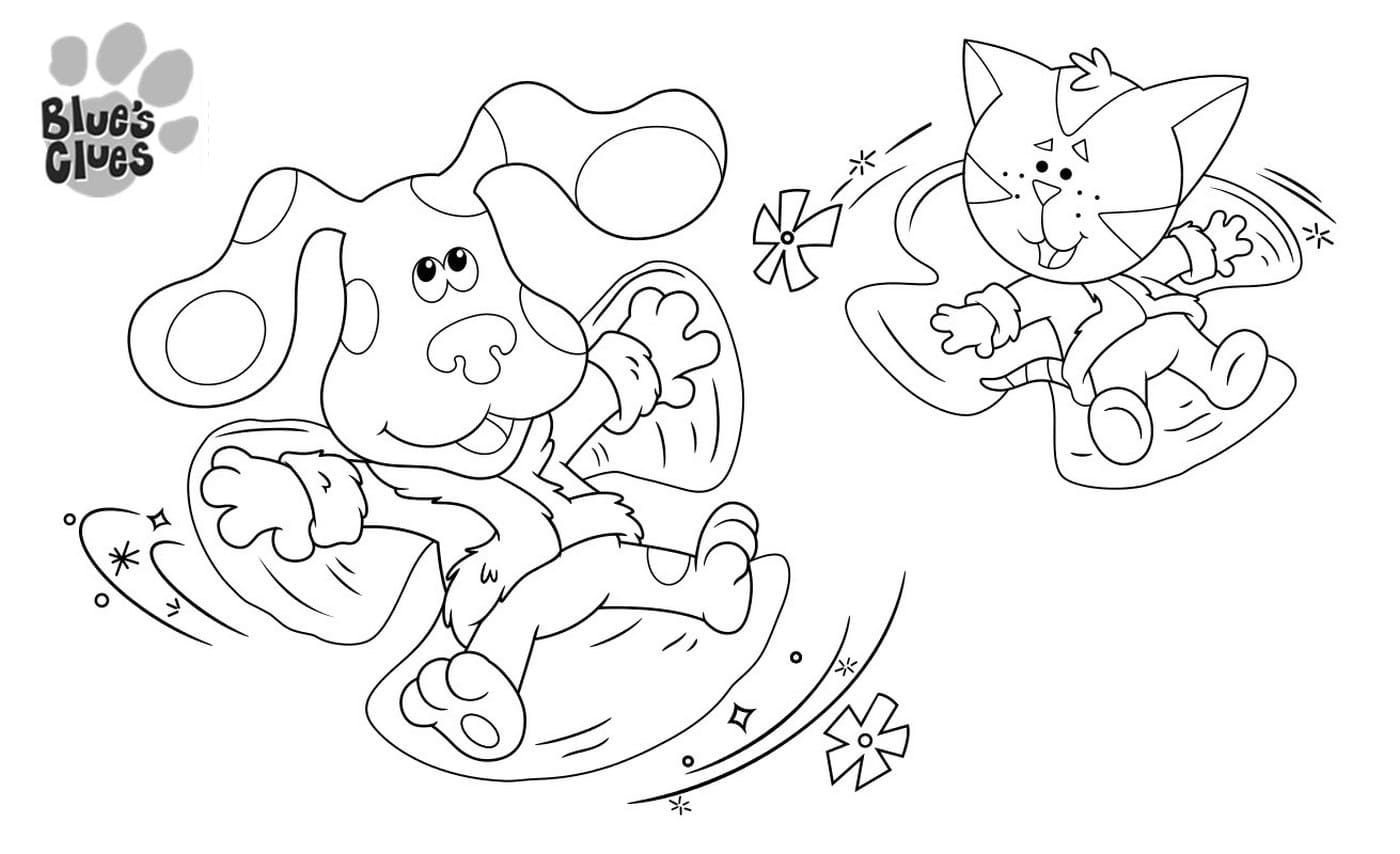 blues clues coloring pages periwinkle
