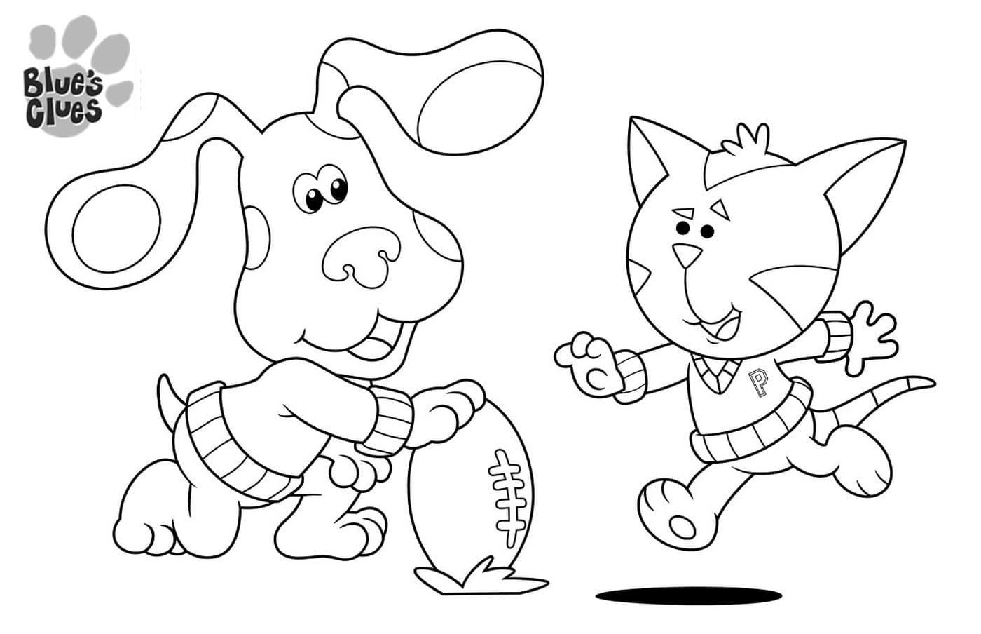 blues clues coloring pages soccer