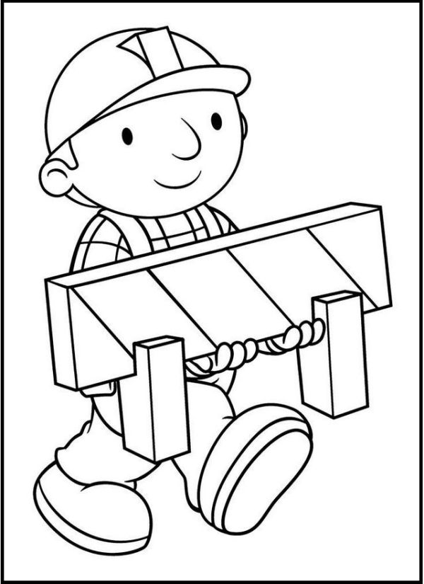 bob the builder building coloring sheet