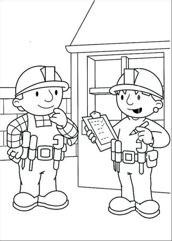 bob the builder construction coloring pages