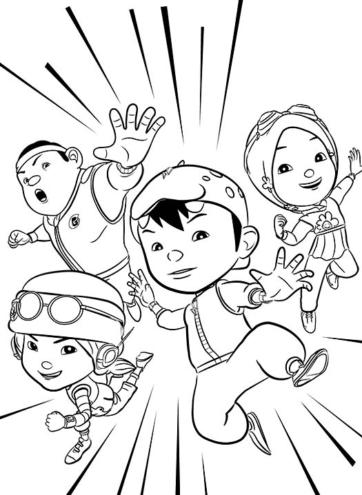 boboiboy coloring page for kids