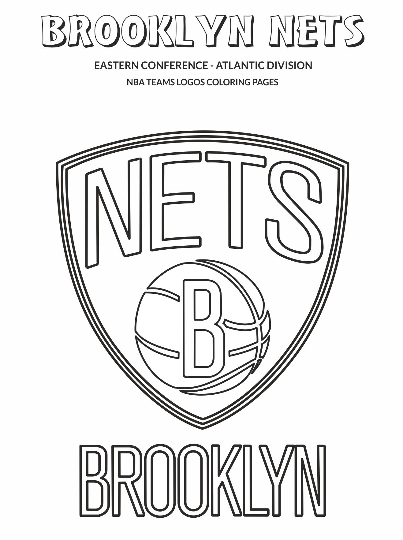 brooklyn nets logo coloring pages