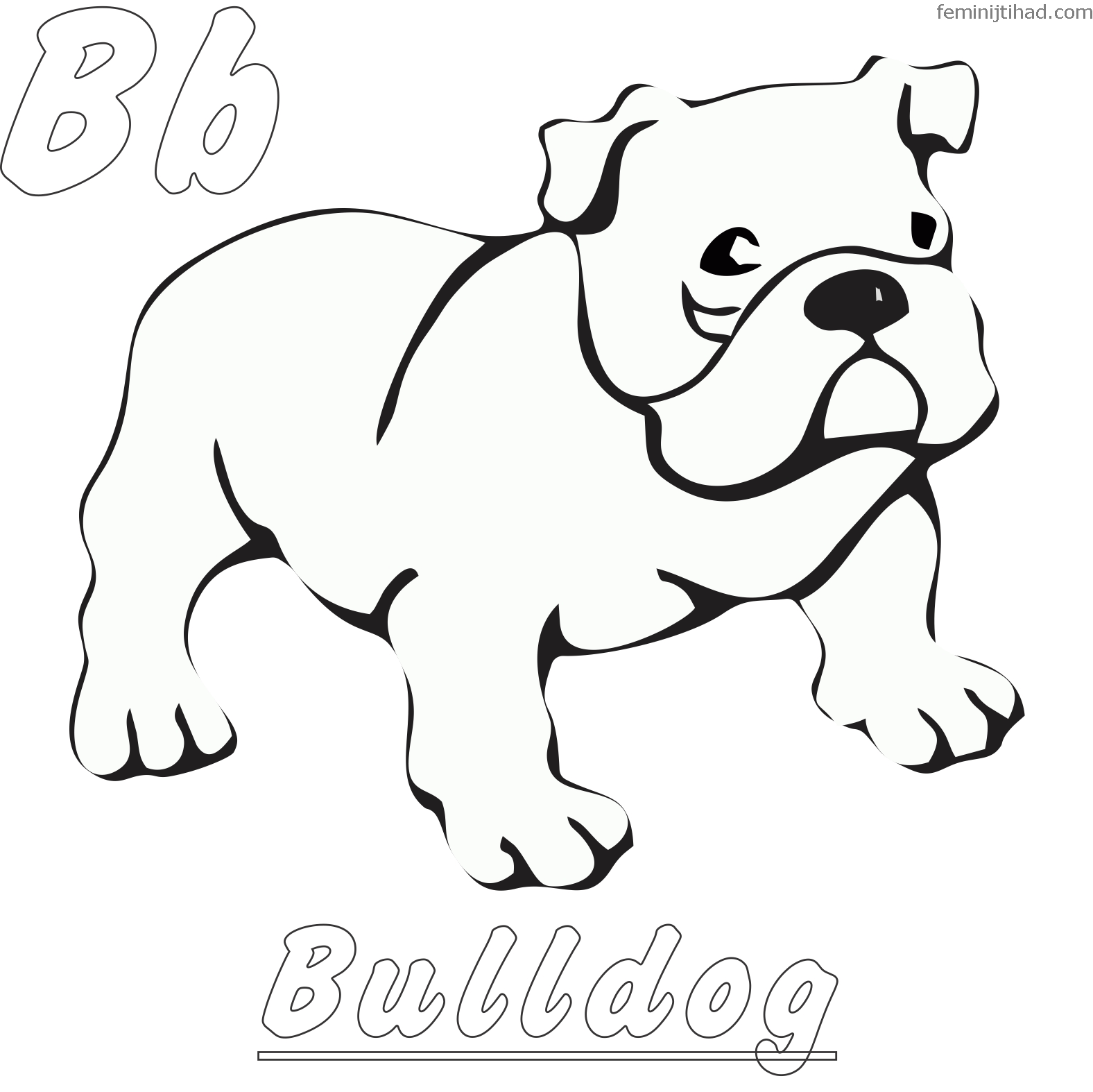 bulldog coloring pages free