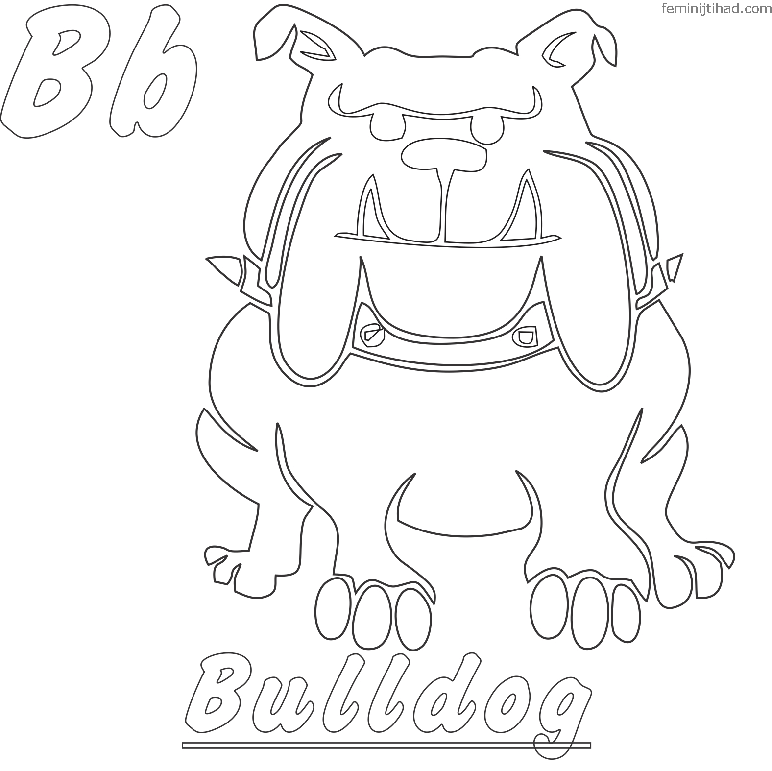 bulldog coloring pages print