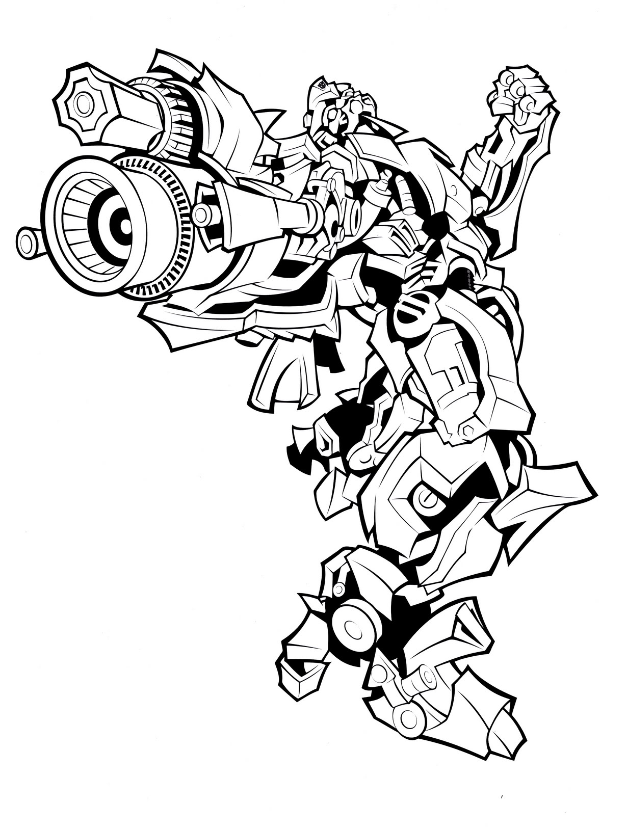 Bumblebee Transformer Coloring Pages PDF Free Coloringfolder