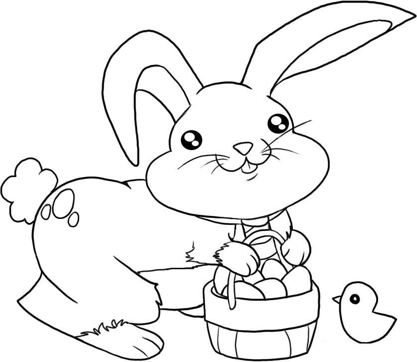 bunny coloring pages realistic