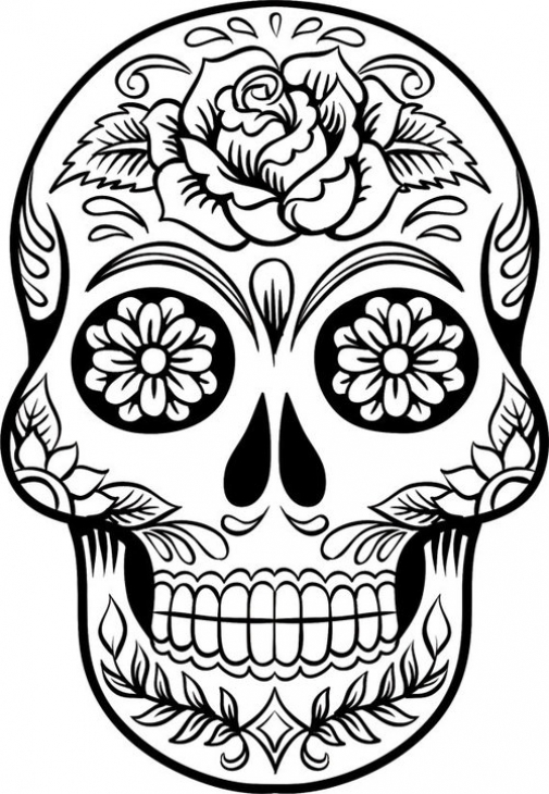 candy skull coloring pages