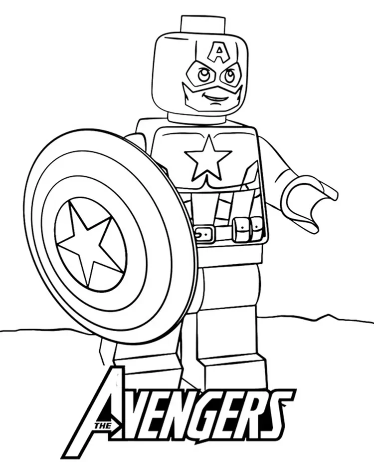 captain america coloring pages lego