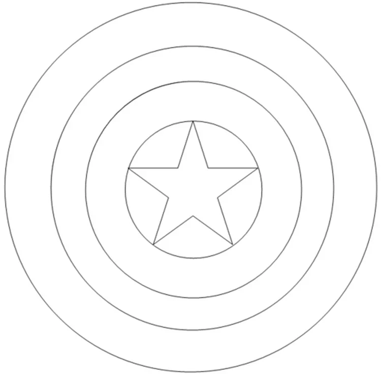 captain america coloring pages shield